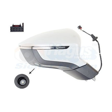 Rétroviseur éléctrique complet droit