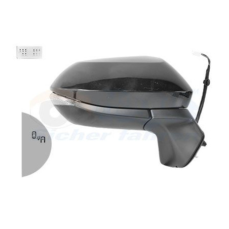 Rétroviseur éléctrique complet droit