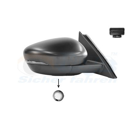 Rétroviseur éléctrique complet droit