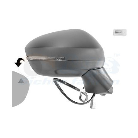 Rétroviseur éléctrique complet droit 9pin chauffant primer side assist