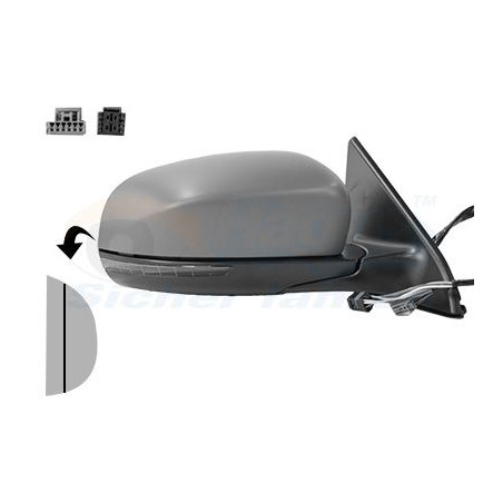 Rétroviseur éléctrique complet droit 9pin primer chauffant rabattable électriquement