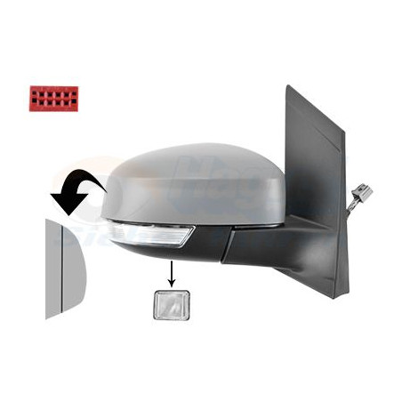 Rétroviseur éléctrique complet droit