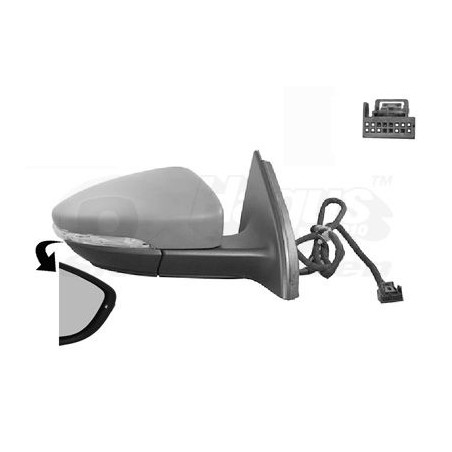 Rétroviseur éléctrique complet droit