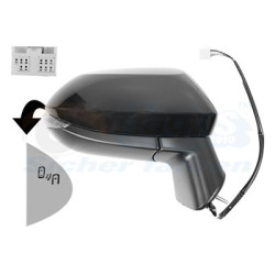 Rétroviseur éléctrique complet droit