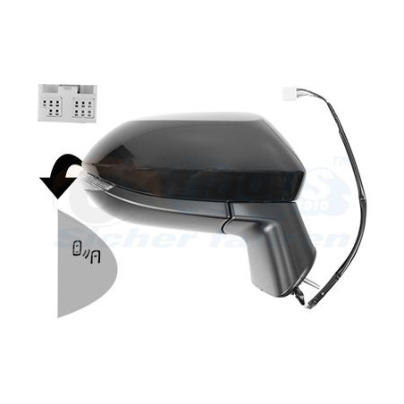 Rétroviseur éléctrique complet droit