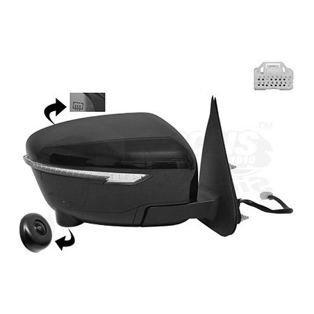 Rétroviseur éléctrique complet droit