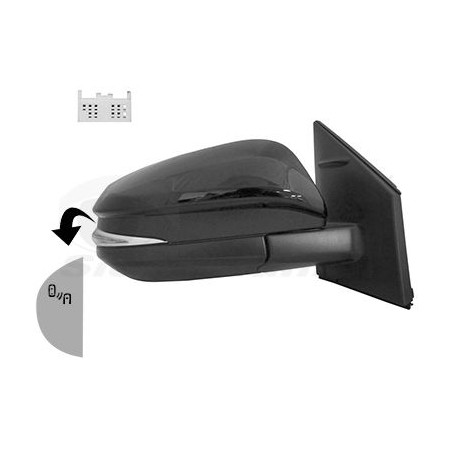 Rétroviseur éléctrique complet droit