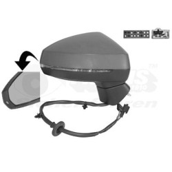 RETROVISEUR ELECTRIQUE COMPLET DROIT Chauffant Primer 12Pin Rabattable électriquement -Cabrio 