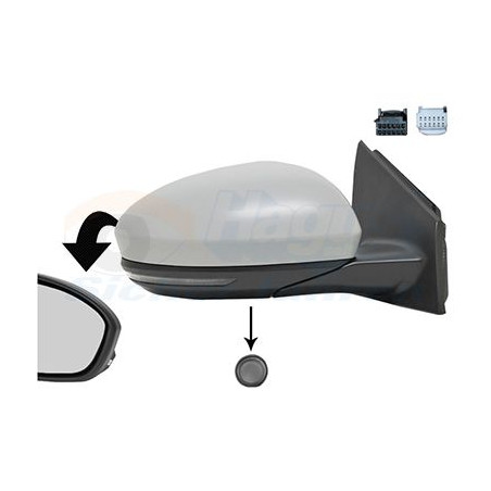 Rétroviseur éléctrique complet droit