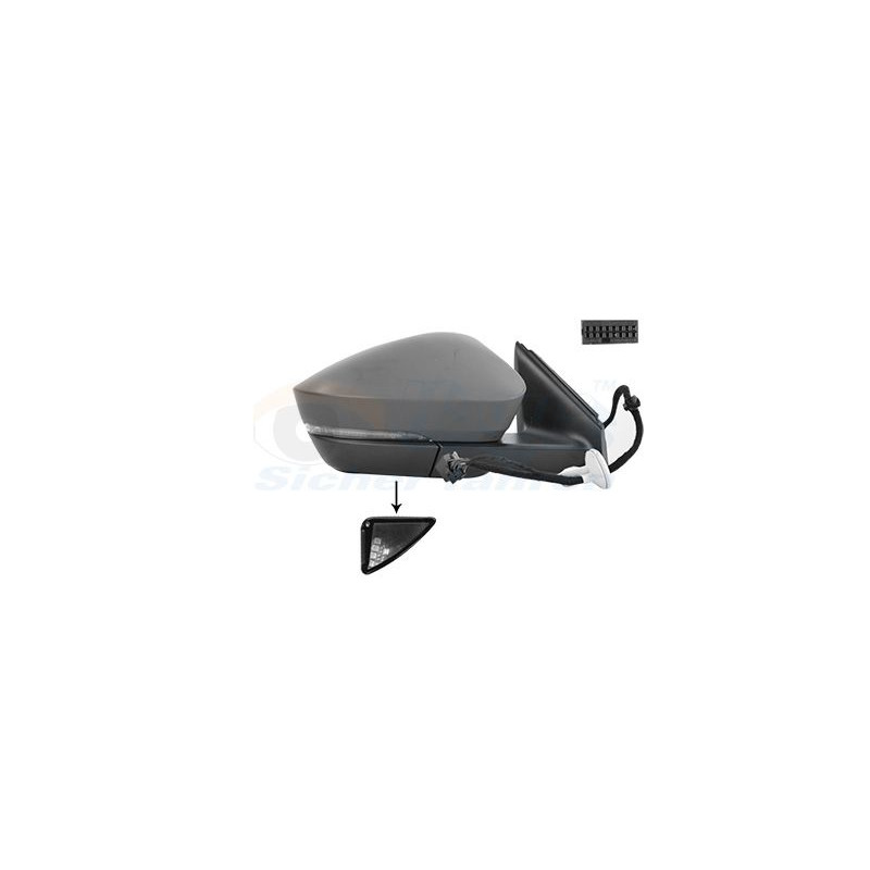 Rétroviseur éléctrique complet droit