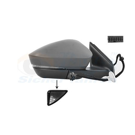 Rétroviseur éléctrique complet droit