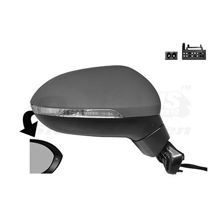 Rétroviseur éléctrique complet droit