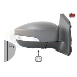 Rétroviseur éléctrique complet droit chauffant primer 10pin rabattable électriquement avec éclairage inférieur side assist