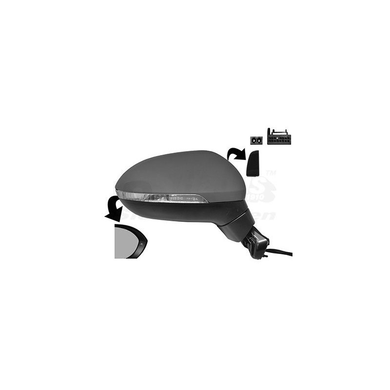 Rétroviseur éléctrique complet droit