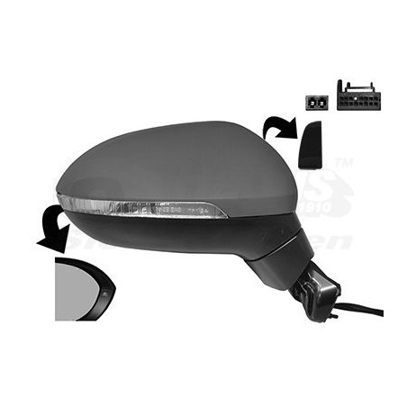 Rétroviseur éléctrique complet droit