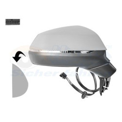 Rétroviseur éléctrique complet droit