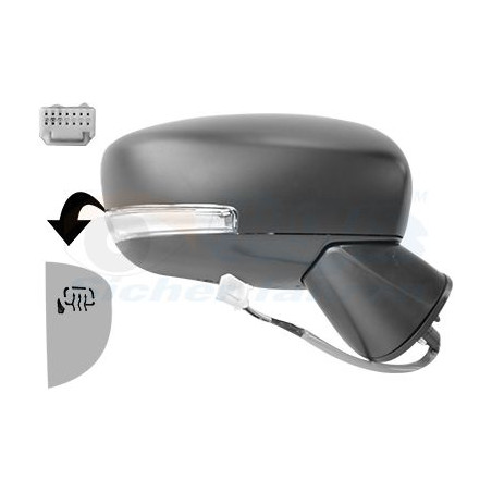 Rétroviseur éléctrique complet droit