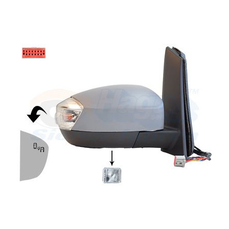 Rétroviseur éléctrique complet droit