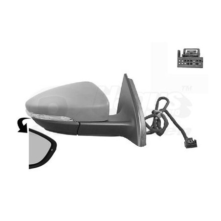 Rétroviseur éléctrique complet droit