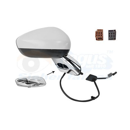 Rétroviseur éléctrique complet droit