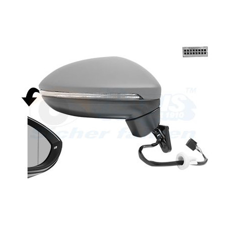 Rétroviseur éléctrique complet droit