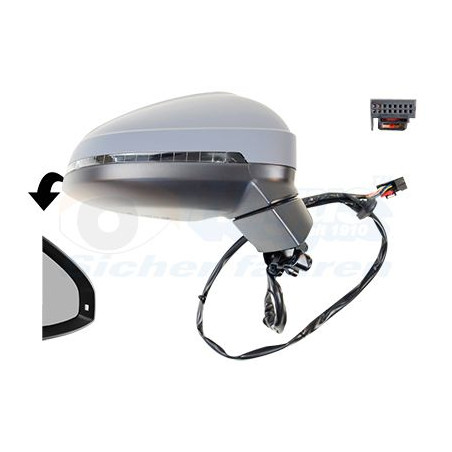 Rétroviseur éléctrique complet droit