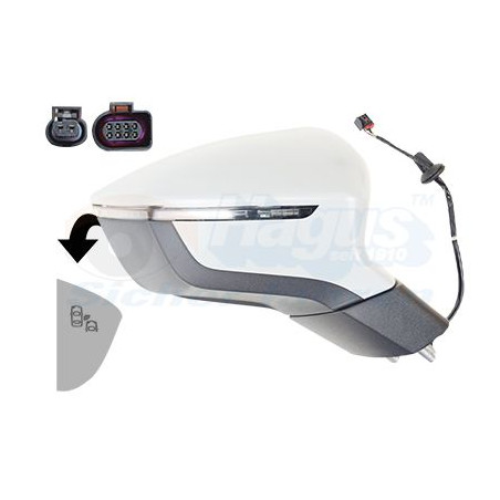 Rétroviseur éléctrique complet droit