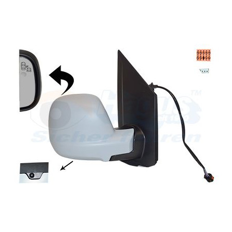 Rétroviseur éléctrique complet droit