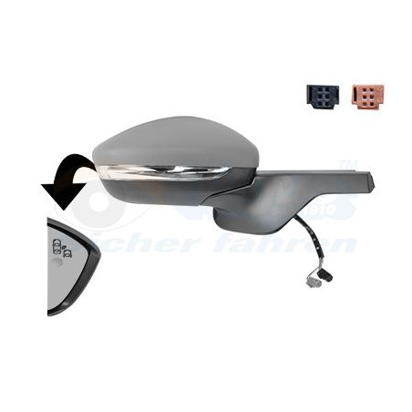 Rétroviseur éléctrique complet droit