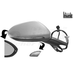 Rétroviseur éléctrique complet droit