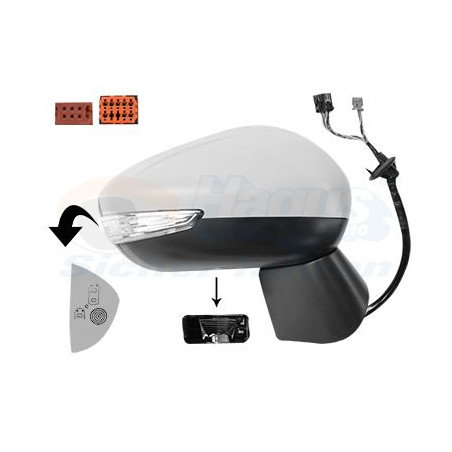 Rétroviseur éléctrique complet droit