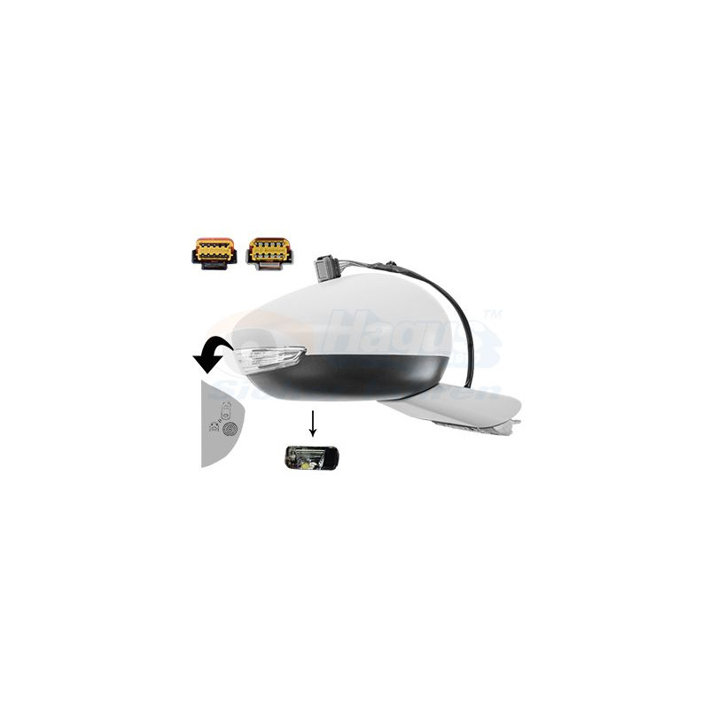 Rétroviseur éléctrique complet droit