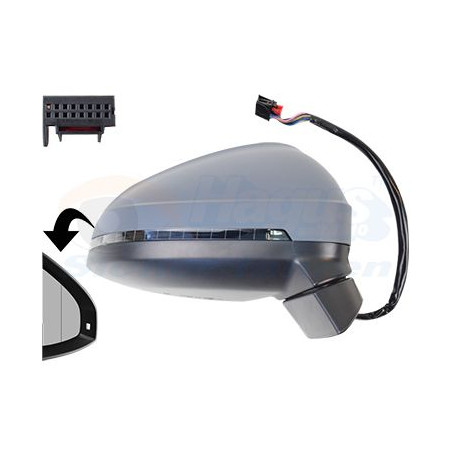 Rétroviseur éléctrique complet droit