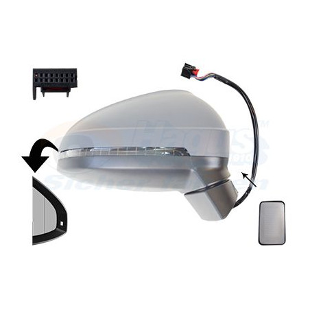 Rétroviseur éléctrique complet droit