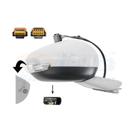 Rétroviseur éléctrique complet droit