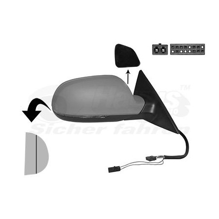 Rétroviseur éléctrique complet droit