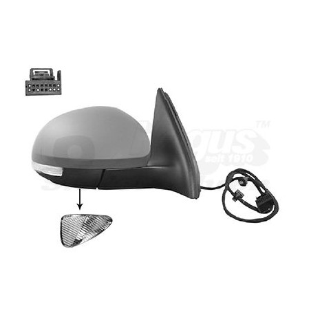 Rétroviseur éléctrique complet droit