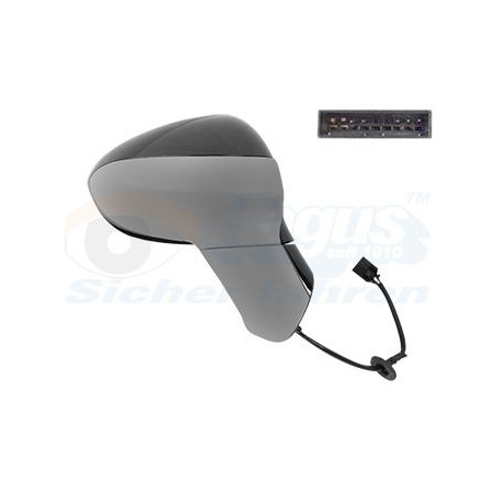 Rétroviseur éléctrique complet droit noir mat - primer