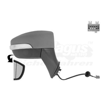 Rétroviseur éléctrique complet droit