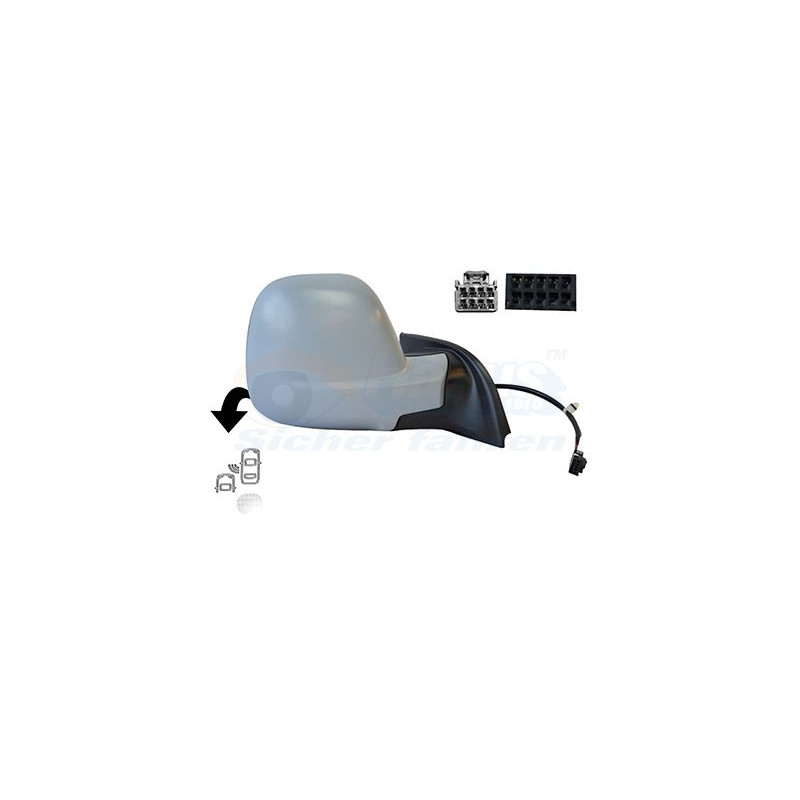 Rétroviseur éléctrique complet droit