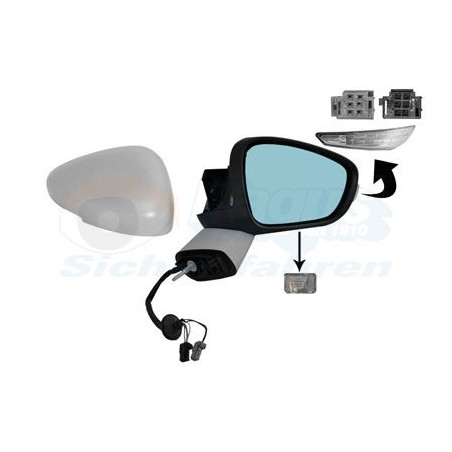 Rétroviseur éléctrique complet droit