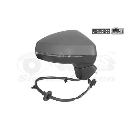 Rétroviseur éléctrique complet droit