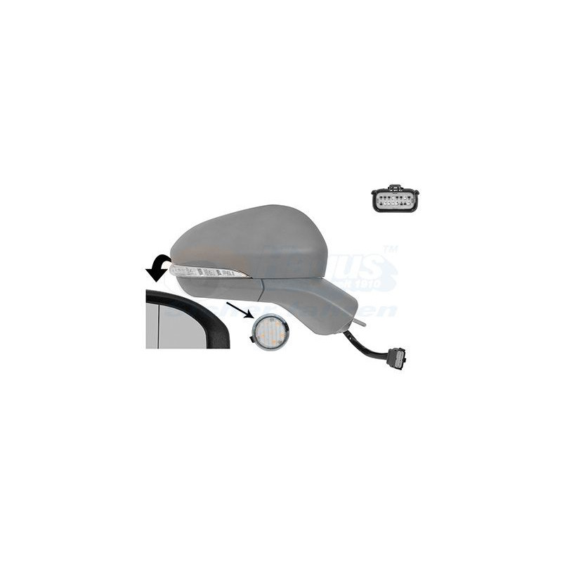 Rétroviseur éléctrique complet droit