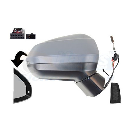 Rétroviseur éléctrique complet droit