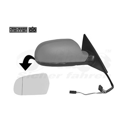 Rétroviseur éléctrique complet droit