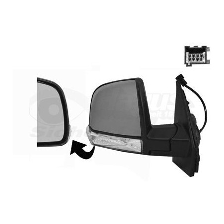 Rétroviseur éléctrique complet droit