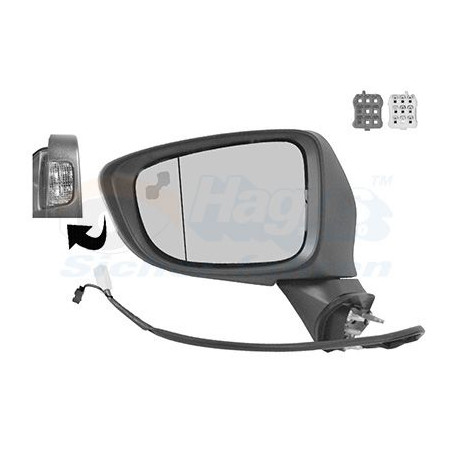 Rétroviseur éléctrique complet gauche
