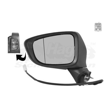 Rétroviseur éléctrique complet gauche