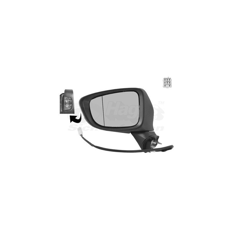 Rétroviseur éléctrique complet gauche