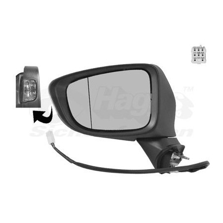 Rétroviseur éléctrique complet gauche